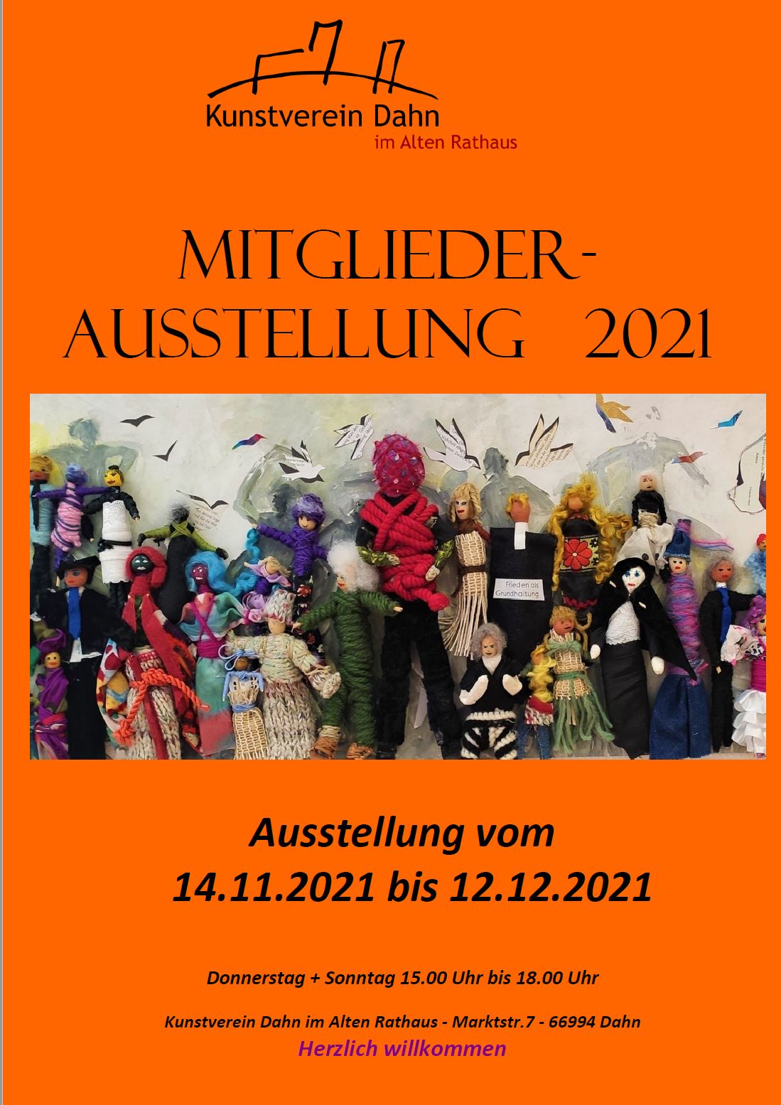 Flyer Kunstverein Dahn Mitgliederausstellung 2021